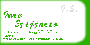 imre szijjarto business card